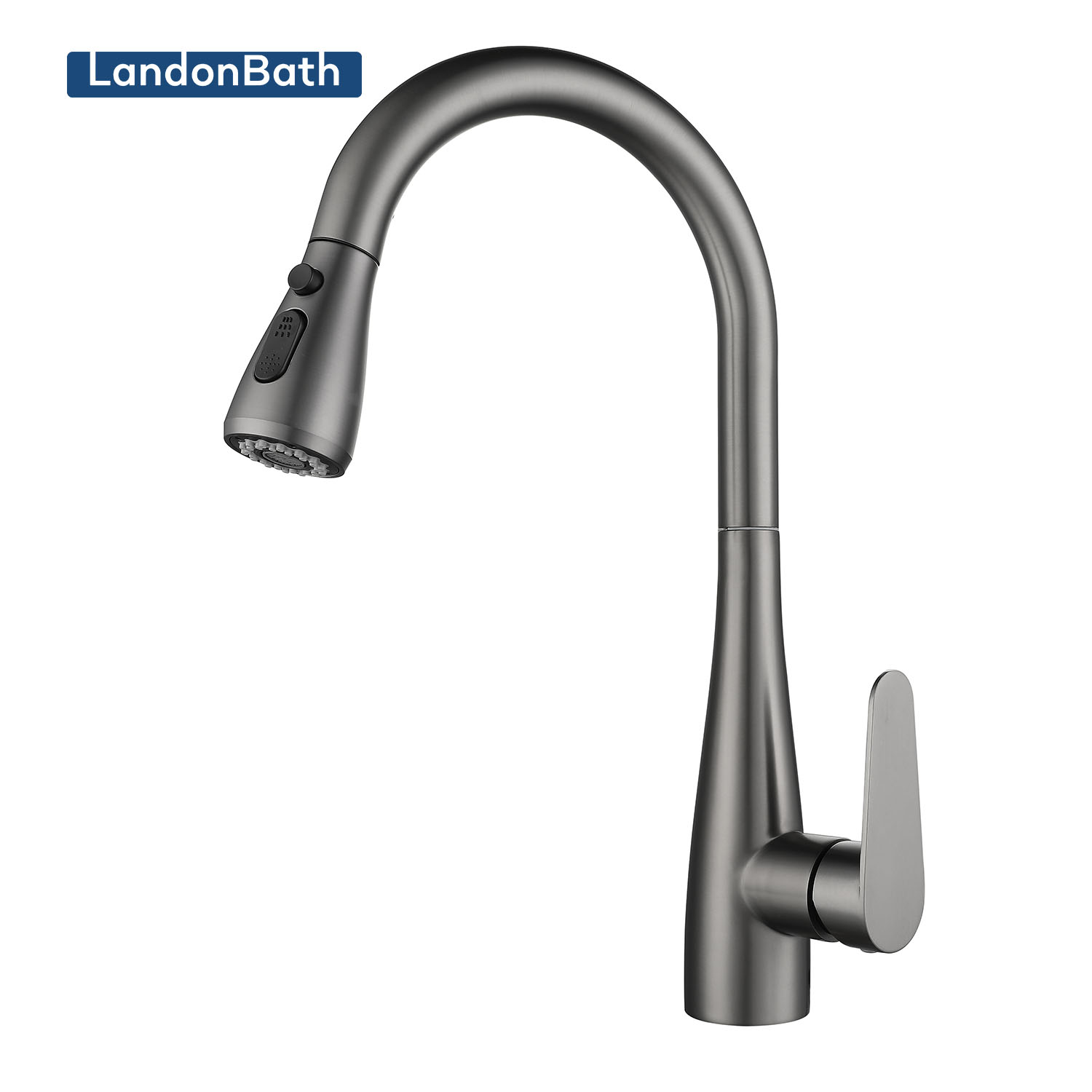 Black Stainless Steel Spring Kitchen Sink Faucet of China Supplier Landonbath