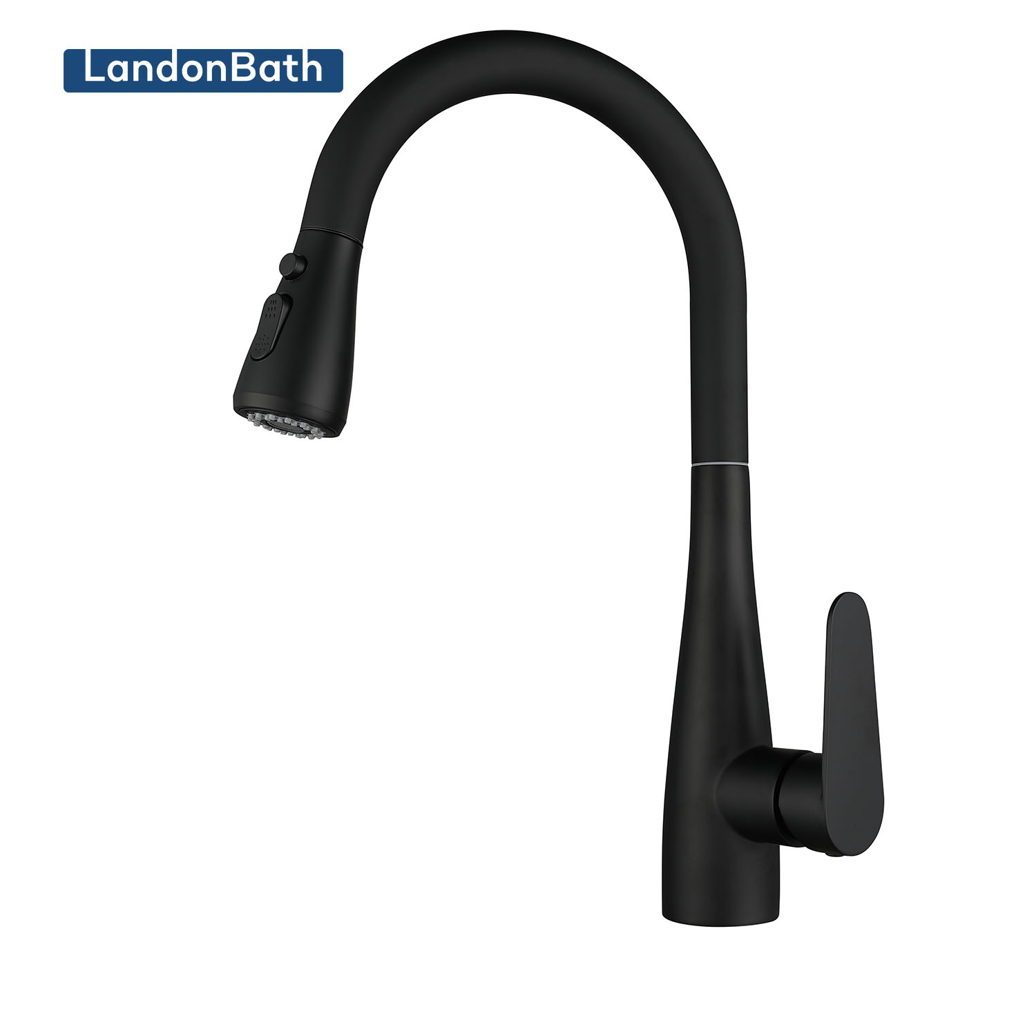 Black Stainless Steel Spring Kitchen Sink Faucet of China Supplier Landonbath