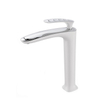 New Design Patent Brass Dolphin Shape Water Mixer Faucet White Bathroom Basin Tall Faucet