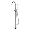 Freestanding Bath Tub Faucet with Hand Shower Chrome Floor Mounted