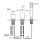 High Quality Bathroom Deck Mounted Brass 3 Pcs Shower Bath Tub Faucet Walk In Bathtub Faucets Set
