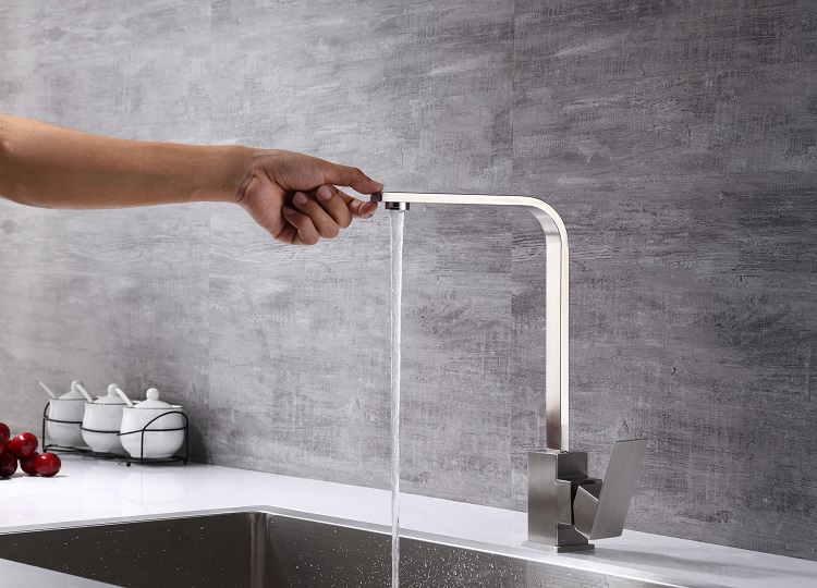 China hot sale new models deck mounted single handle sanitary ware stainless steel solid kitchen faucet griferias para cocina