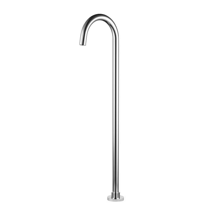 Freestanding Round Goose Neck Floor Mounted Free Standing Bath Spout