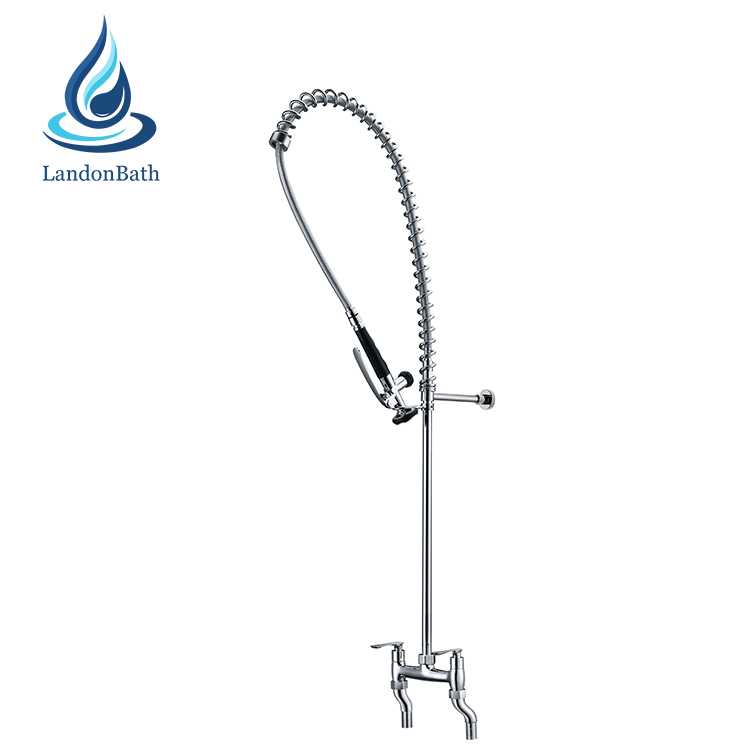 Stainless Steel Prerinse Kitchen Faucet Brass With Sprayer Swivel Spout Mixer Tap Commercial Pre Rinse Faucets