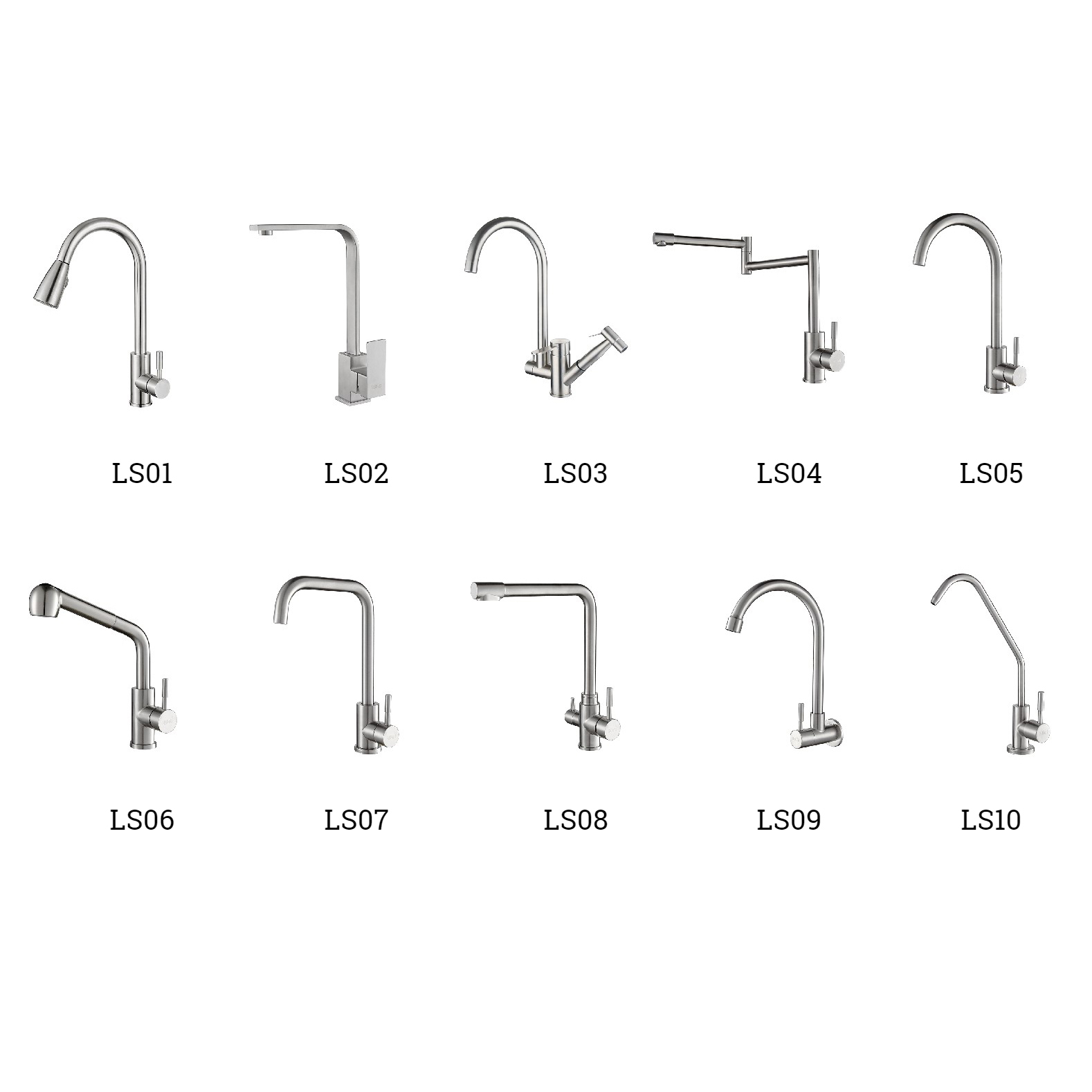 Square Stainless Steel Kitchen Cabinet Sink Faucet Mixer Tap