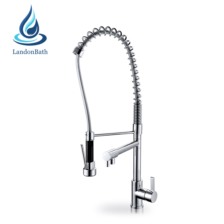 High Quality Pull Down Kitchen Faucet Cold And Hot Single Handle Out Sprayer For With In Stainless Flexible Water Sink Tap