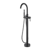 Bathrooms Freestanding Brass Filler Plate Matt Black, Floor Standing Brass Faucet&Tap Plate Matt Black