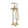 Telephone Style Floor Mounted Tub Filler with Cross Handles Include Personal Hand Shower Brass Faucet