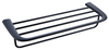 Bathroom Accessories Set Matt Black 304SS Zinc Alloy Bath Towel Rod Towel Rack 24Series