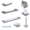 Gun Metal Surface Towel Bar Set Towel Rod Rack Rob Hook Cup Toilet Paper Holder 25Series