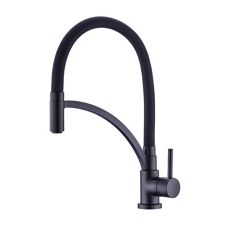 Single Handle Pull Down Kitchen Faucet with Flexible Hose 1301002