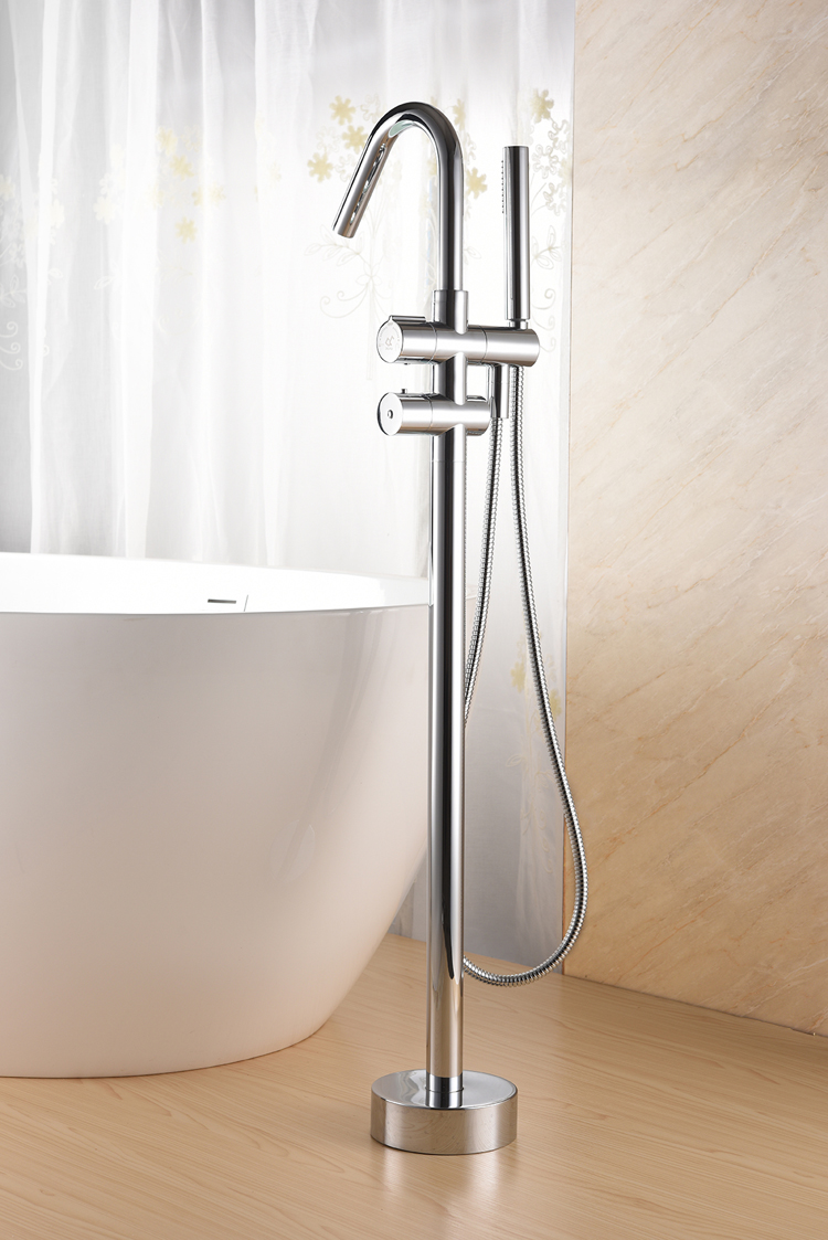 Hot Selling Bathtub Mixer Hot and Cold Water Exchange Freestanding Faucet