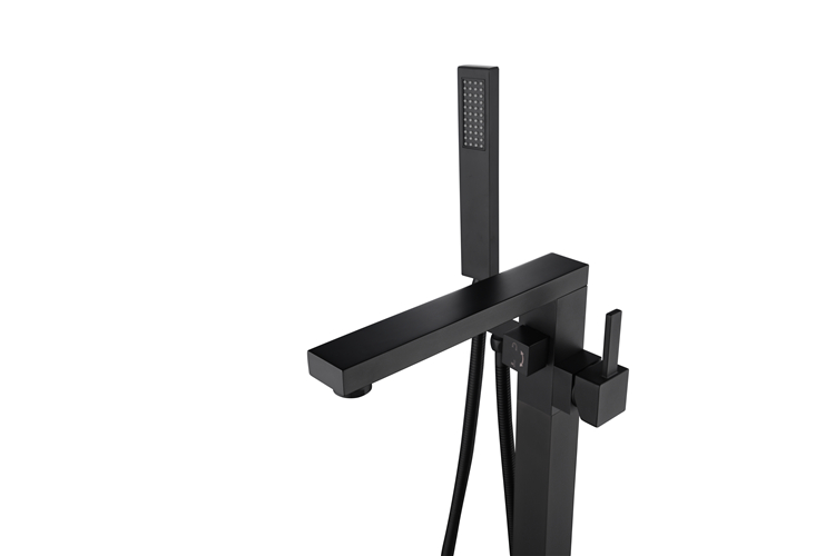 Hot Selling Pull-Out Single Handle Floor-Mount Bathtub Faucet