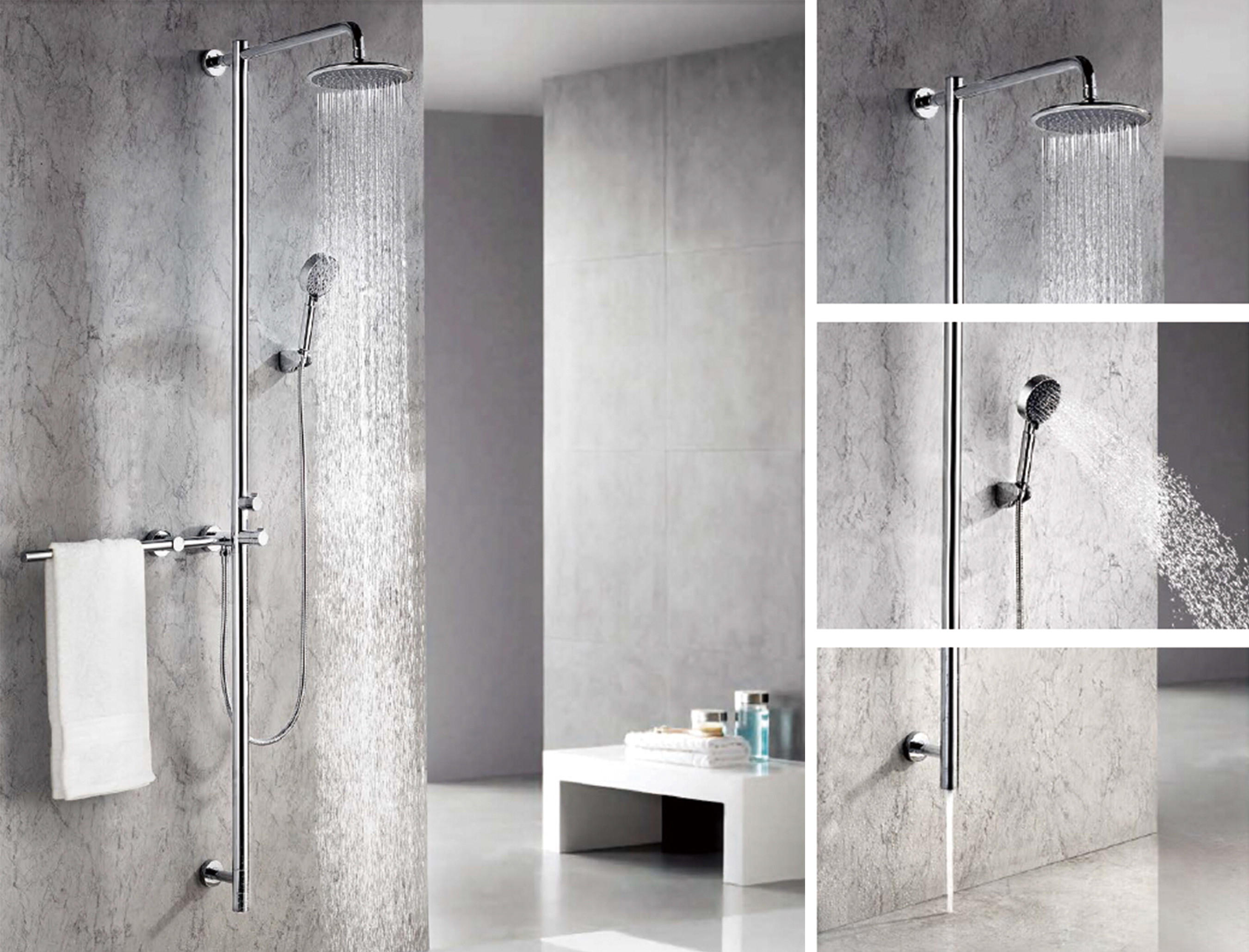 Modern Design Styles Ceiling-Mount Basin Thermostatic Shower Mixer