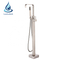 UK Bathroom Brushed Nickel Floor Mount Free Standing Bathtub Tap Faucet Shower System Set