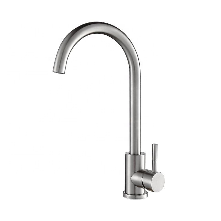 304 Stainless Steel Kitchen & Bathroom Mixer Taps Single Handle Sink Faucet Level Faucets Deck Mounted New Style Fashion Tap