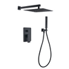 Black Bathroom Shower Hot And Cold In Wall Mounted Rain Concealed Mixer Shower