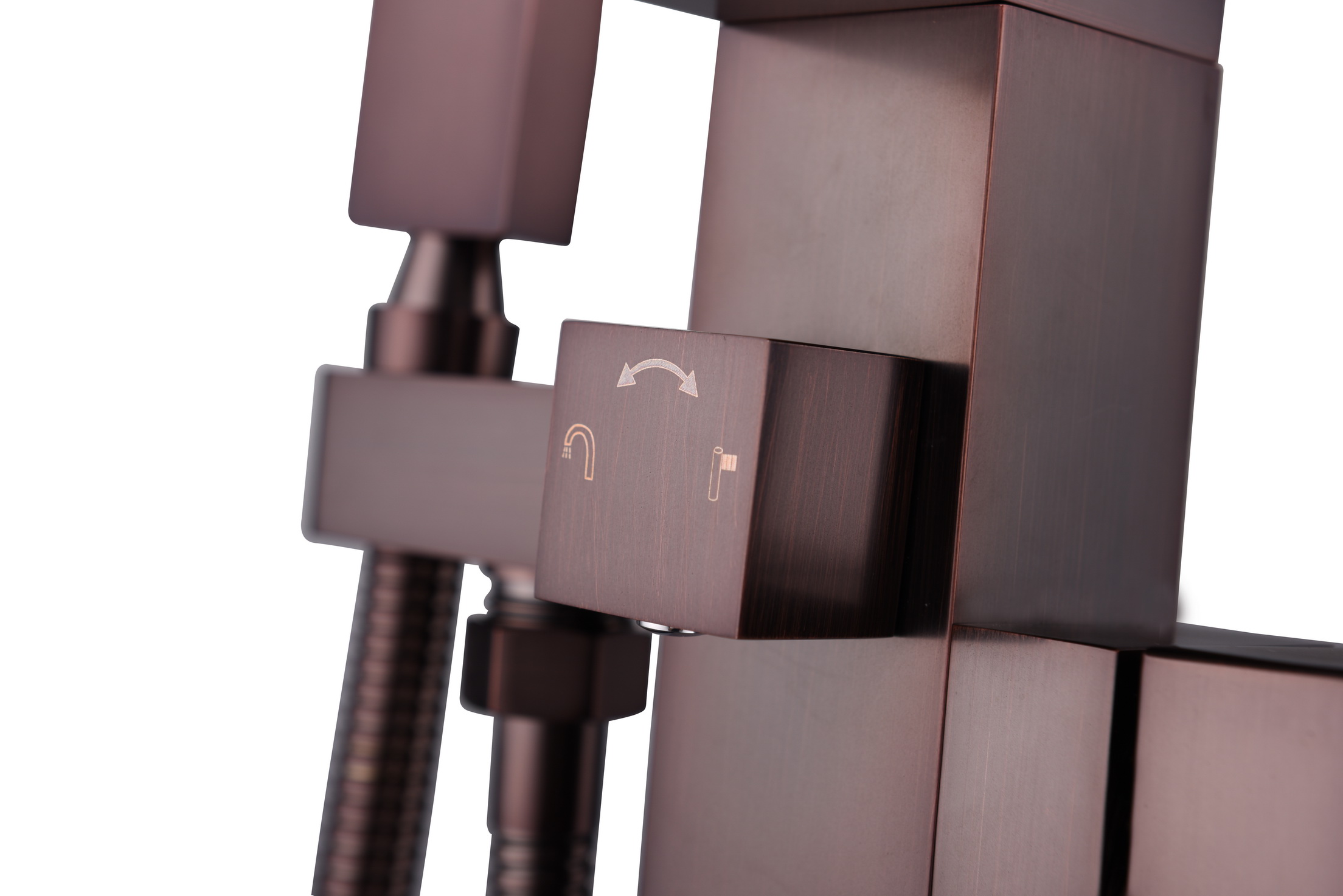 Top Rated Brass Freestanding Bath Shower Mixer Floor Stand Mounted Tub Filler Shower Mixer Free Standing Bathtub Faucet