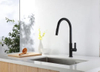 High Arc Sink Faucet With Sprayer Matte Black Plumbing Faucet