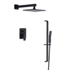 European Wall Mounted Black Concealed Hidden Brass Hot And Cold Shower Faucet Set Rain Shower Head Guangdong