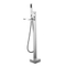 Freestanding Tub Filler Waterfall Bathtub Faucet Floor Mount Brass Bathroom Faucets with Hand Shower room