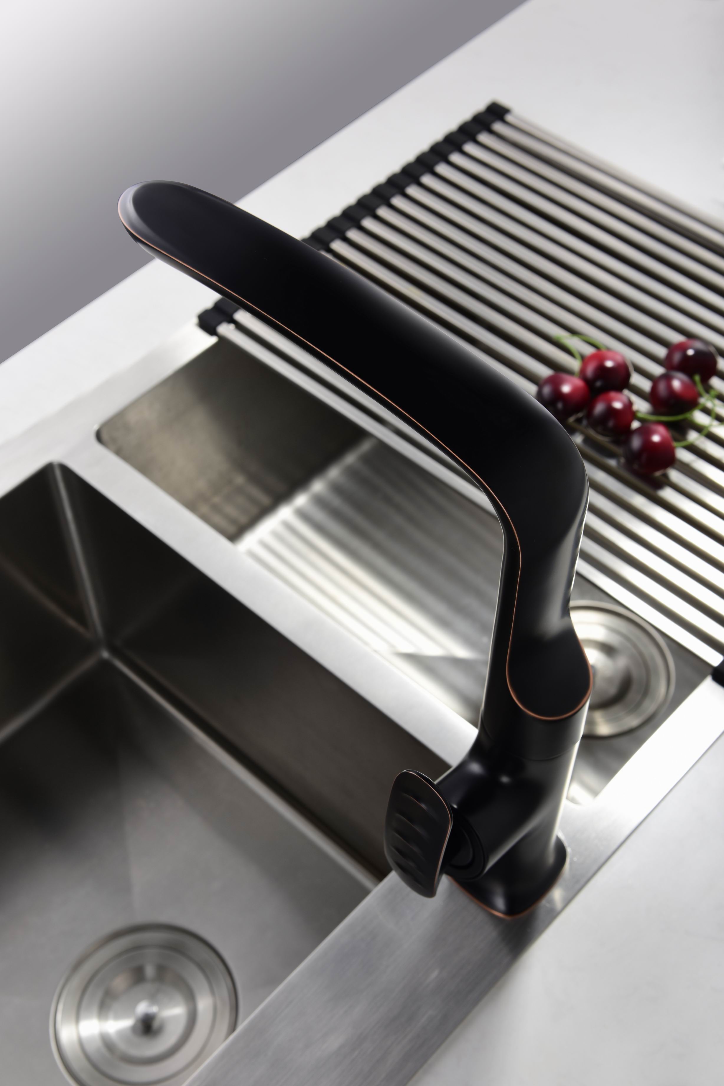 Modern Black&White Solid Brass Single Handle Bathroom Sink Vessel Faucet Basin Mixer Tap