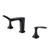 Contemporary Matte Black Wash Basin Faucet 3 Hole Dual Handle Bathroom Water Mixer Taps