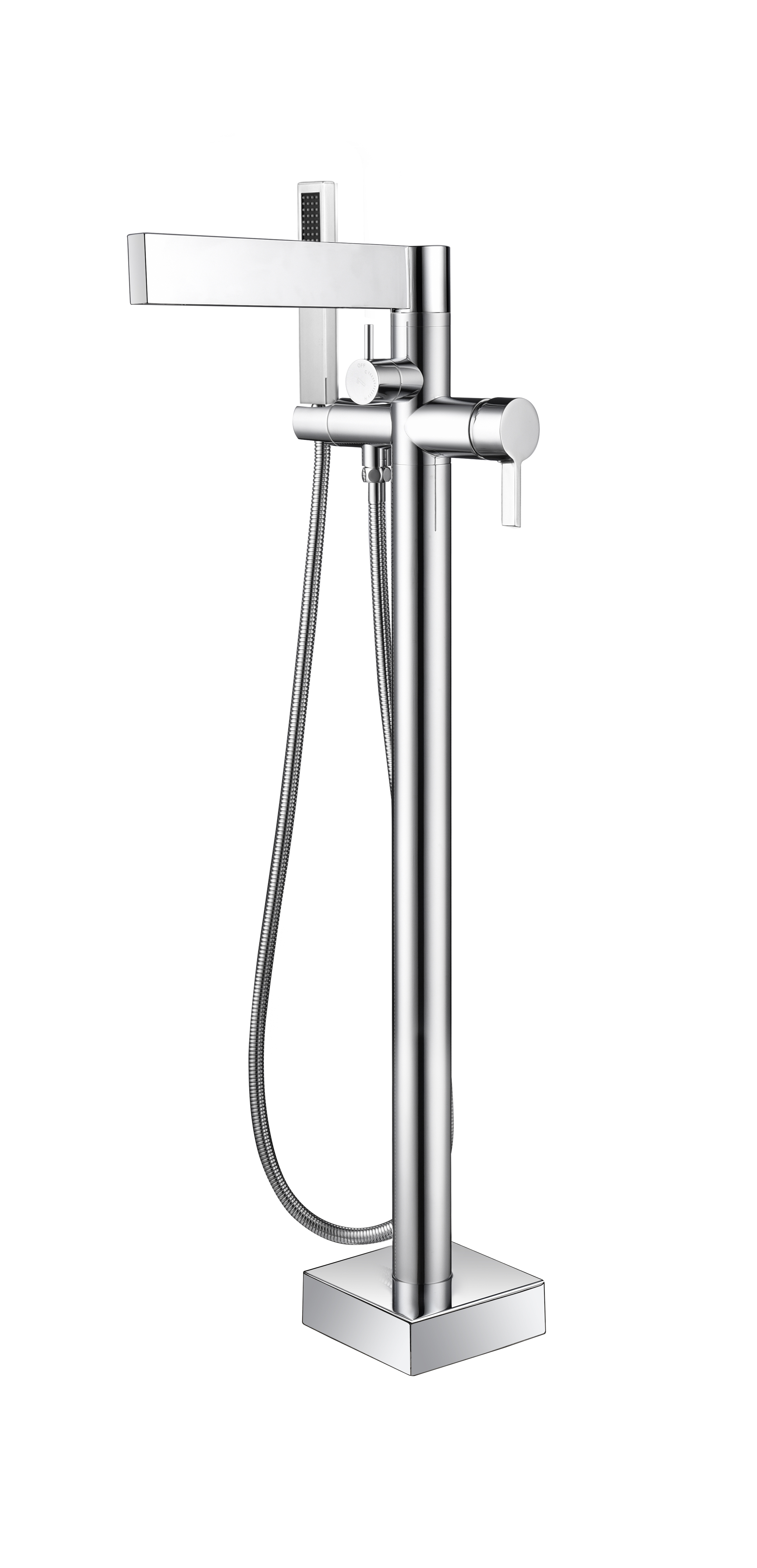 Stand Alone Waterfall Bathtub Faucet Hot And Cold Water Factory Price Chrome Bathroom Use