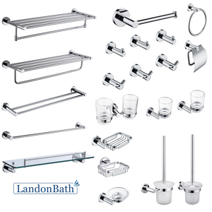 Chrome Plated Bathroom Accessories Set Paper Holder Towel Rail 70Series
