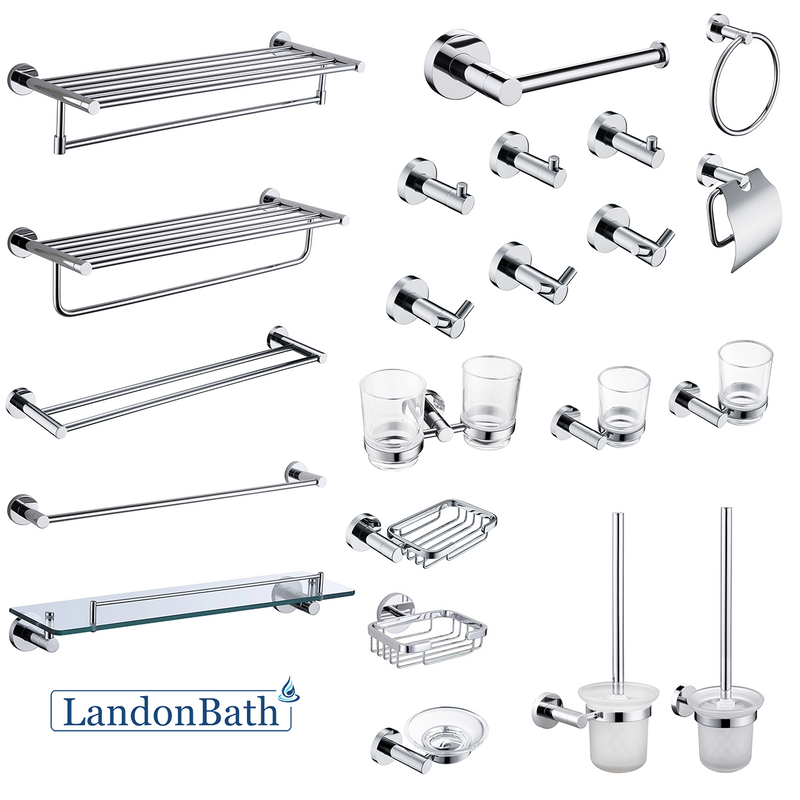 Chrome Plated Bathroom Accessories Set Paper Holder Towel Rail 70Series