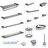 Matt Black Bathroom Accessories Set Paper Holder Towel Rod 69Series