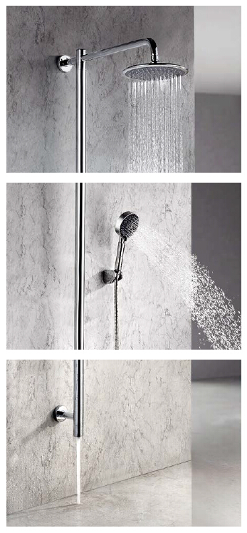 Unique Design Concealed Shower Matte Black Ceiling-Mount Shower Set