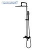 High Brass Quality Matte Black Concealed Bath Shower