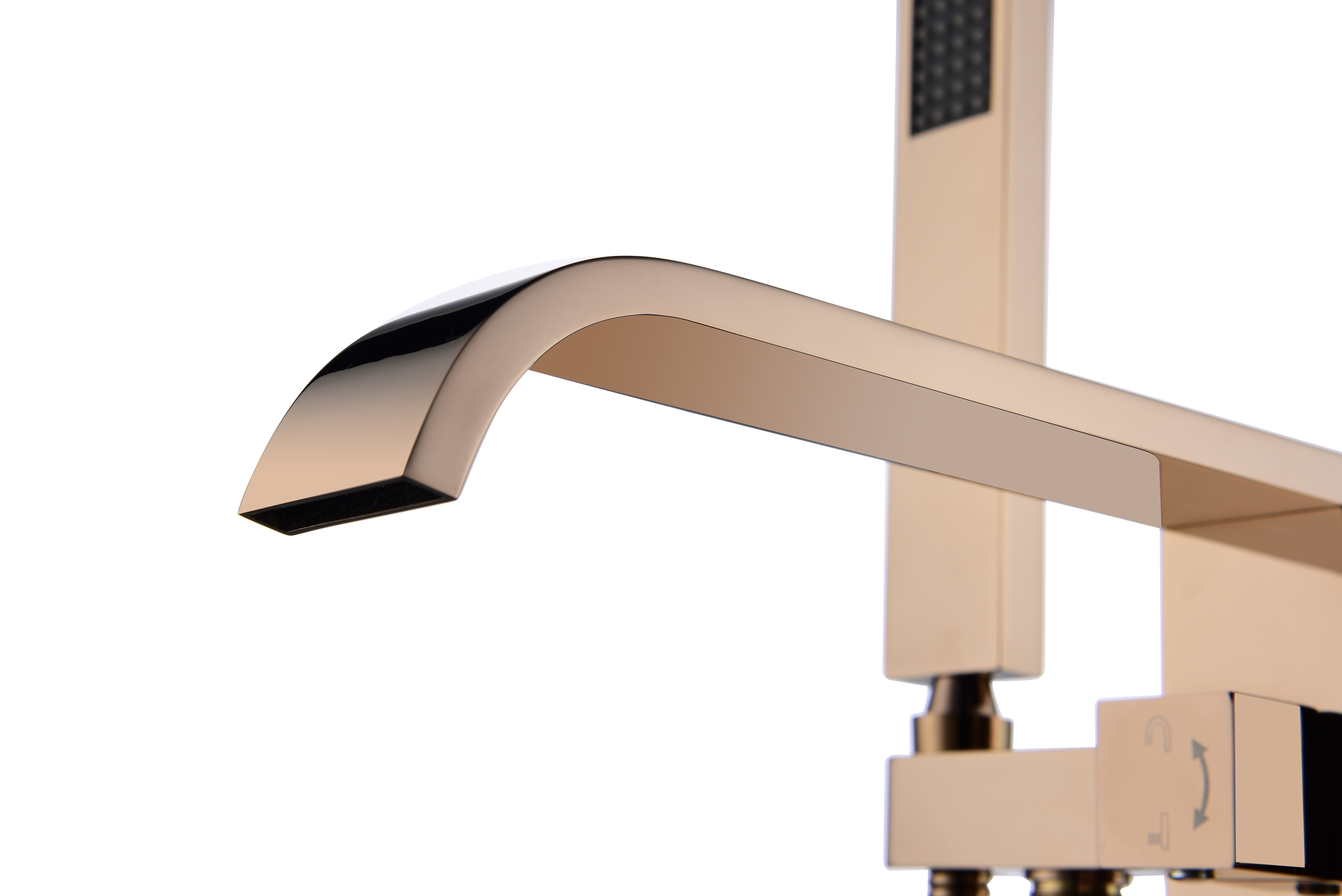 French Gold Square High Quality Brass Chrome Bathroom Faucet