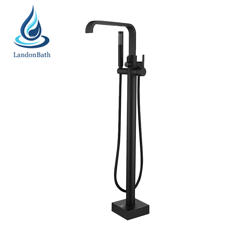 Factorys Price Bathtub Tap Hot and Cold Water Exchange Matte Black Bathtub Mixer