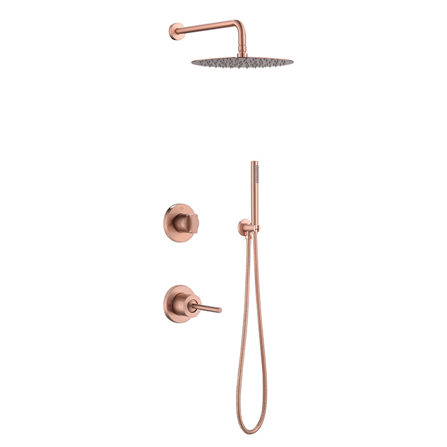 Wall Mounted Shower Head Brass Gold Color Bath And Faucet Bathroom Brushed Set Matt Black Mount Mixer Rainfall Sets Rose