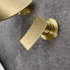 Recessed Bath Taps Traditional Wall Mounted Mixer Tub Filler Golden Embedded Bathtub Faucet