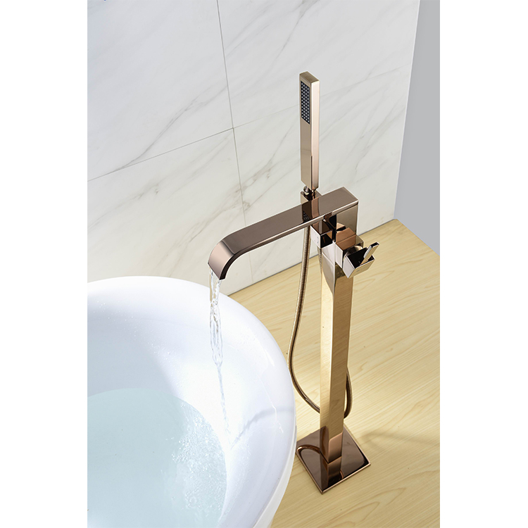 Simple Design Rose Gold High Brass Quality Freestanding Faucet