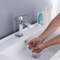 Factory Supplier Bathroom Sink Tap Deck Mounted Chrome Single Handle Single Cold Water Wash Hand Zinc Body Square Basin Faucet