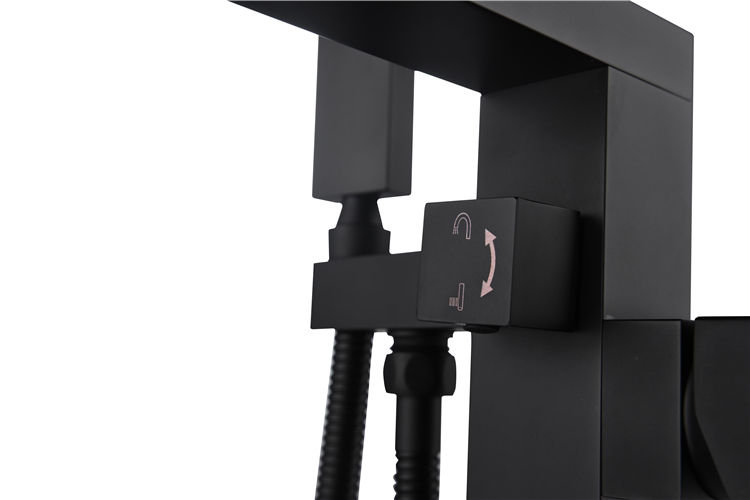 Good Quality Gold Distributor Sanitary Ware Brass Black Freestanding Bathtub Faucet