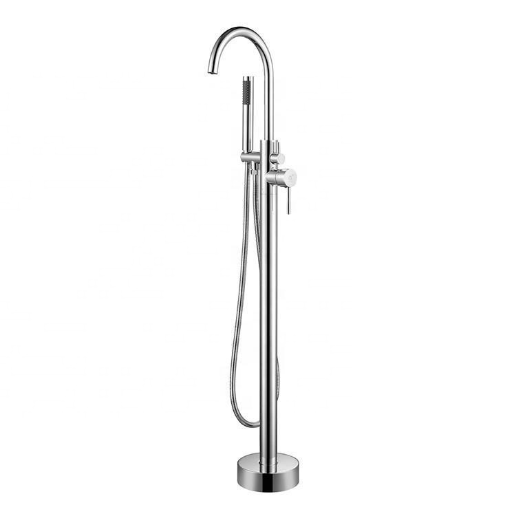 Cupc Bathtub Faucet With Showerhandle Floor Mount Tub Filler For Showerroom European Style Bathroom Faucets