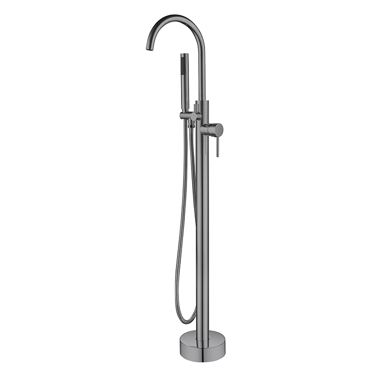 Freestanding Floor Mounted Bathtub Mixer with Handheld Shower