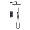 Matt Black Temperature Wall Mounted Concealed Rain Shower Fixtures Set Bathroom Faucet Thermostatic Bathroom Faucet