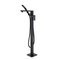 Modern Brass Matte Black Floor Stand Bath Tub Filler Shower Mixer For Bathtub