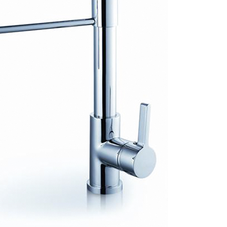 CUPC Spring Brass High Quality Stainless Steel Pull-down Spray Retractable Pull Down Kitchen Faucet