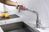Pull Out 304 Stainless Steel Universal Reverse Kitchen Faucet Brushed Finish