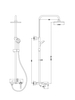 Bathroom Wall Mounted Rotatable Bath & Shower Mixer Tap Brass Bathtub Shower Faucet Set Soild Brass