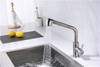Pull Out 304 Stainless Steel Universal Reverse Kitchen Faucet Brushed Finish