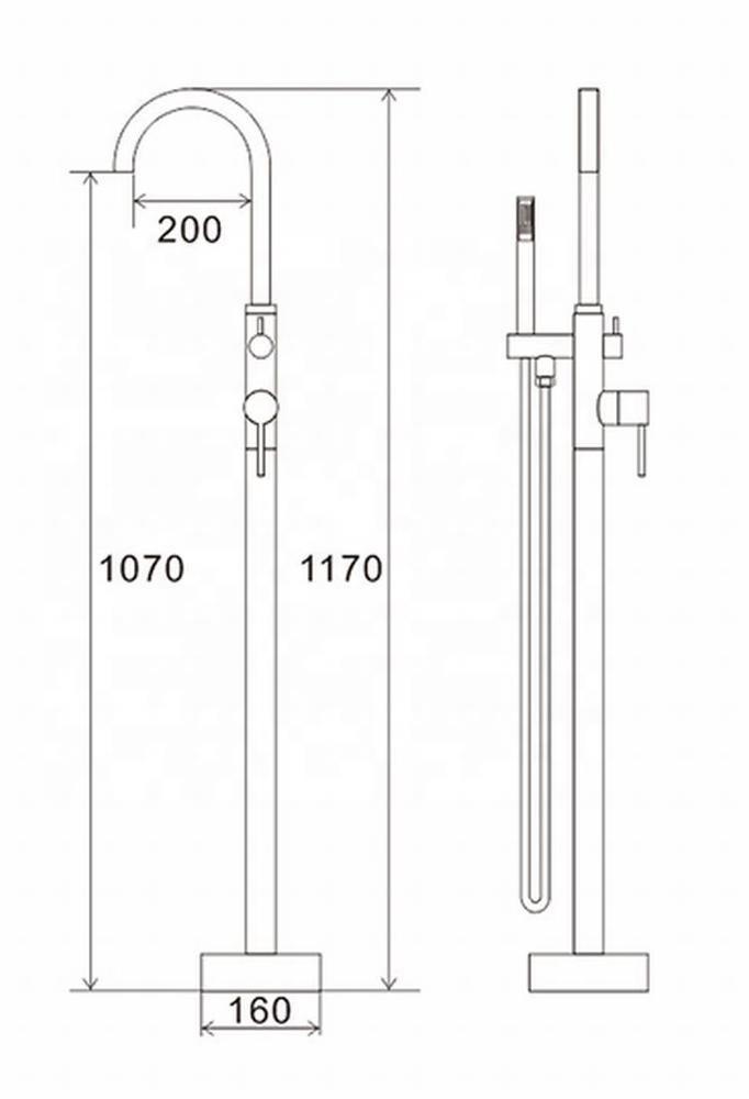 Shower System With Tub Spout Brimix Standing Mixer Bathtub Spouts Diverter Modren Flooring Tap Bathroom Faucet Flexible Hose