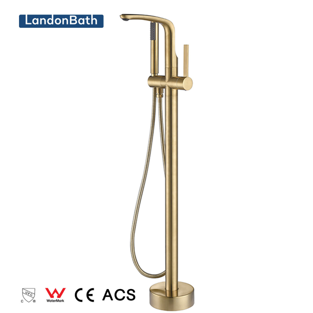 Soporte De Suelo Para Grifos De Bañera De Diseño Moderno De Bronce